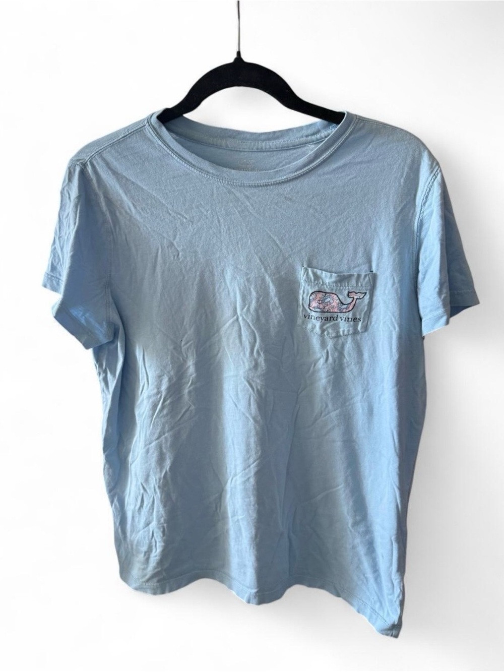 Vineyard Vines Light Blue Short Sleeve Pocket Tee
